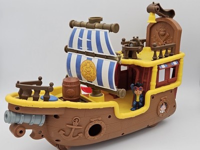 2013 Disney Jake And The Neverland Pirates BUCKEY 16'' Ship + Figure INCOMPLETE