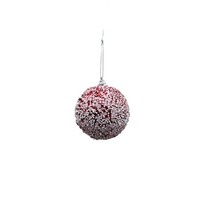 Bruchfeste Christbaumkugeln 4Er Set Rot/Weiß Ø Ca. 8 Cm Weihnachtsbaum Gesteck
