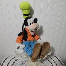 Disney Mickey Mouse Goofy Plush With Black Vest 21" Disney Stuffed Collection
