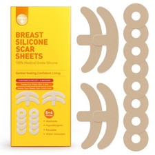 Silicone Scar Sheets for Breast - Including 8 Areola Soft Strips 4 Anchor S...