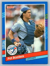 1991 Donruss Pat Borders #317 Toronto Blue Jays MLB Baseball Card Catcher