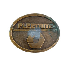 Vintage Fleetrite IH International Harvester Metal Belt Buckle Spec-Cast