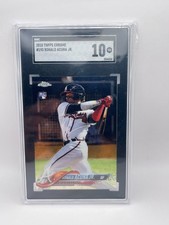 SGC 10 2018 Topps Chrome Ronald Acuna Jr. #193 Rookie Card RC Atlanta Braves. rookie card picture