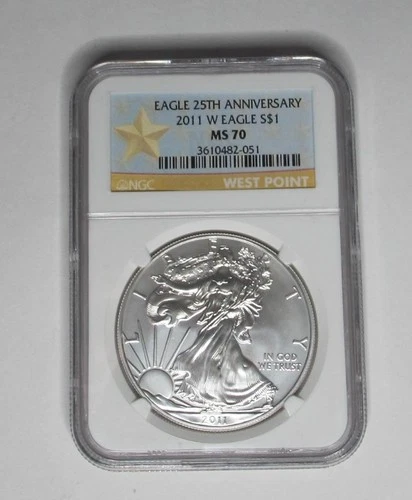 2011-W American Silver Eagle * NGC MS70 * 25th Anniversary * No Reserve