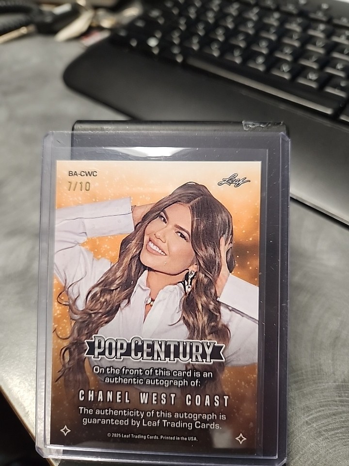 2025 Leaf Metal Pop Century Chanel West Coast Pink Shimmer Auto /10 #BA ...