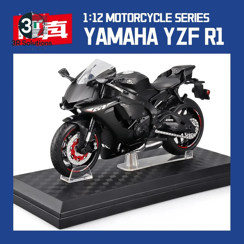 Modello Moto YAMAHA YZF-R6 2020 in Scala 1:12 in Metallo Pressofuso - Immagine 3 di 4