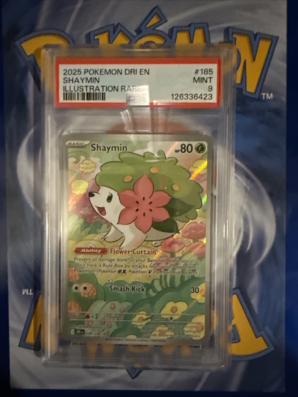 PSA 9 Mint Shaymin Illustration Rare 2025 Destined Rivals IR 185/182