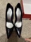 GUESS by Marciano Black Leather Pointed Toe Stiletto Pump Heels Slip On US 7.5 M — photo 1