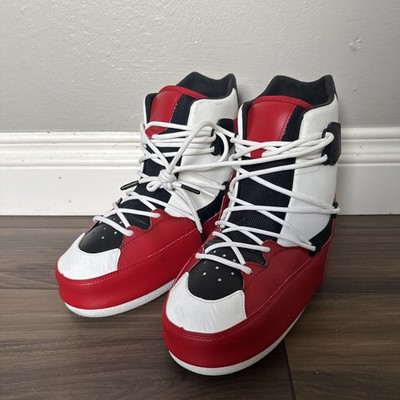 Moon Boot High Top Sneaker Bootie Boots Red White Black Size - 39/49/7-7.5