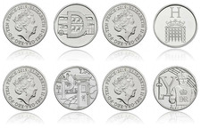 2019 10p D H P Y Parliament & Yeoman Warder 4-Coin Bundle Uncirculated