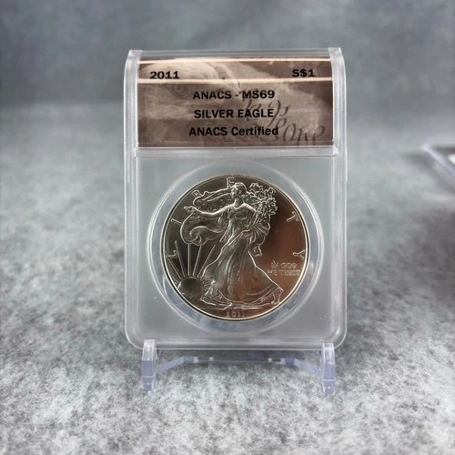 2011 Silver American Eagle MS 69 ANACS Certified