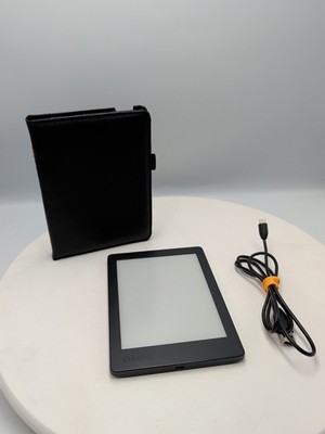 KOBO Aura H2O Edition 2 Faulty Charge Frozen Black Case Pouch Black Bundle