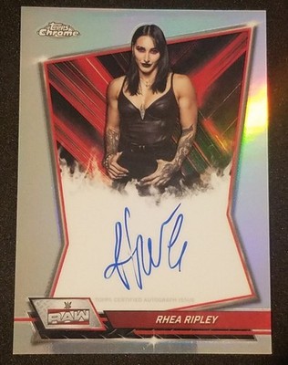 2026 Topps Chrome WWE #RBA-RHE Rhea Ripley Red Brand Refractor On Card AUTO SP