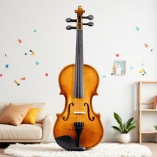 1/4 Size Kids Acoustic Beginner Violin Set - Shoulder Rest, Strings  Natural