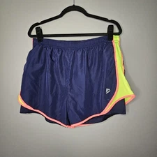 RBX-X-TREME WOMEN'S Size XL Running Shorts Navy /pink And Lime Quick Dry