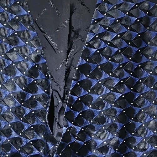 ROBERT TALBOTT PROTOCOL-Blue Woven Silk, Mens 6B,… - image 2