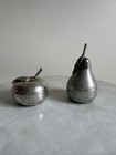 Vintage Kirk Stieff Pewter Apple & Pear Salt & Pepper Shaker Set — photo 1