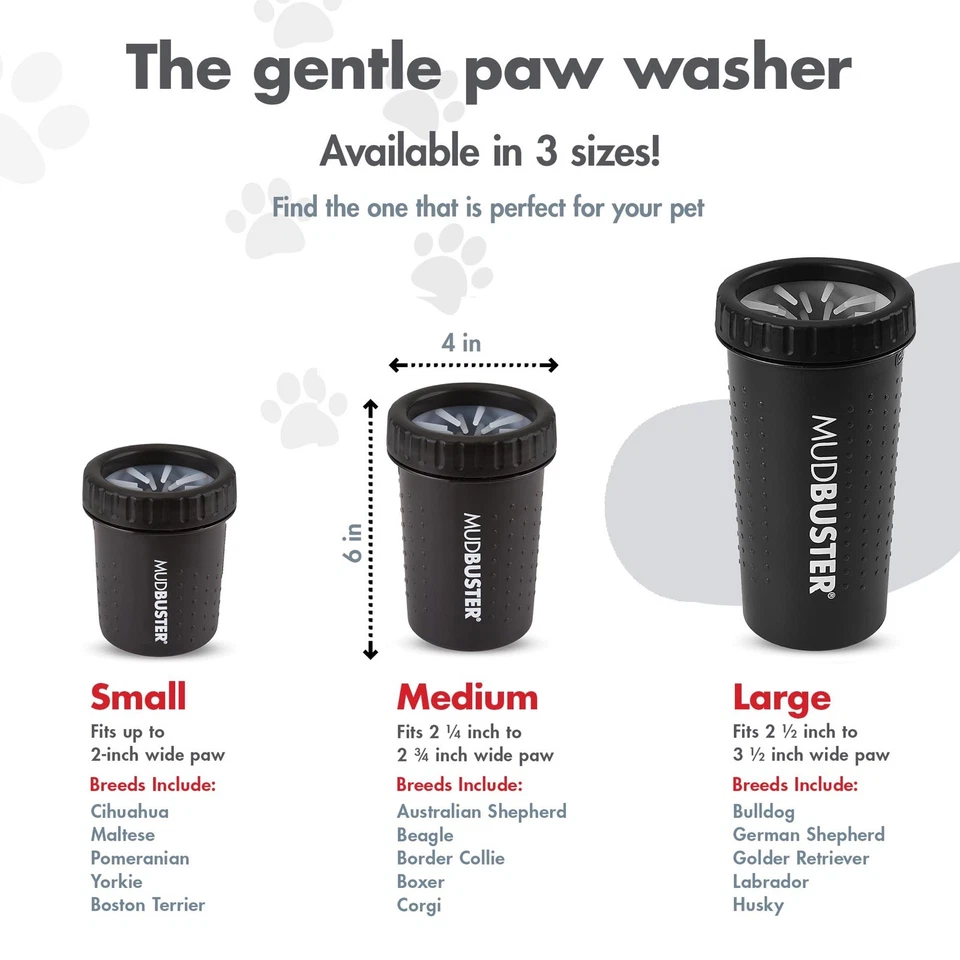 Dexas Mudbuster Dog Paw Cleaner Medium Easy Mess Free Cleaning For Dogs - Image 3 of 4