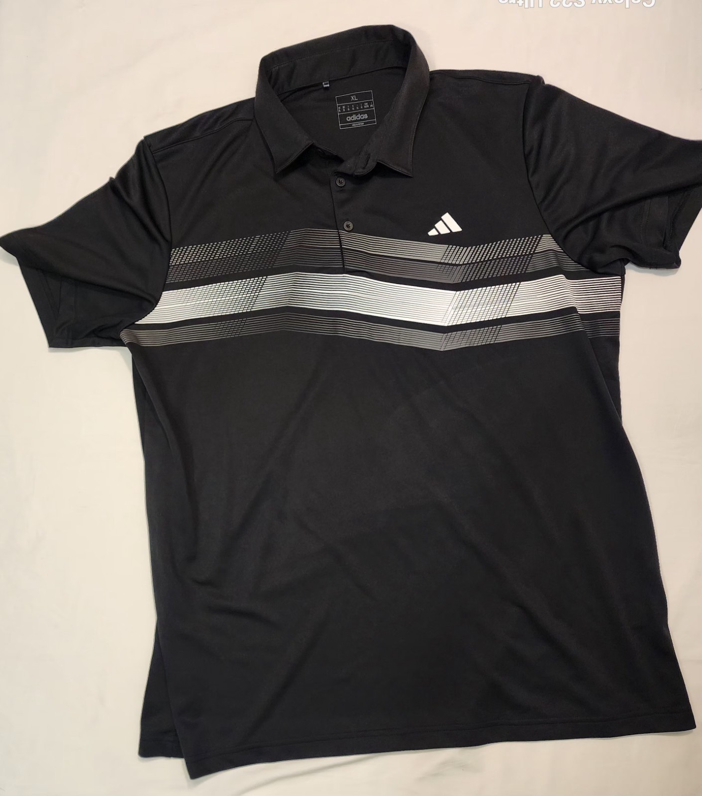 adidas Men's Core Chest Stripe Polo Shirt | Black | Medium