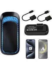 2-in-1 Wireless CarPlay & Android Auto Adapter, Plug & Play 