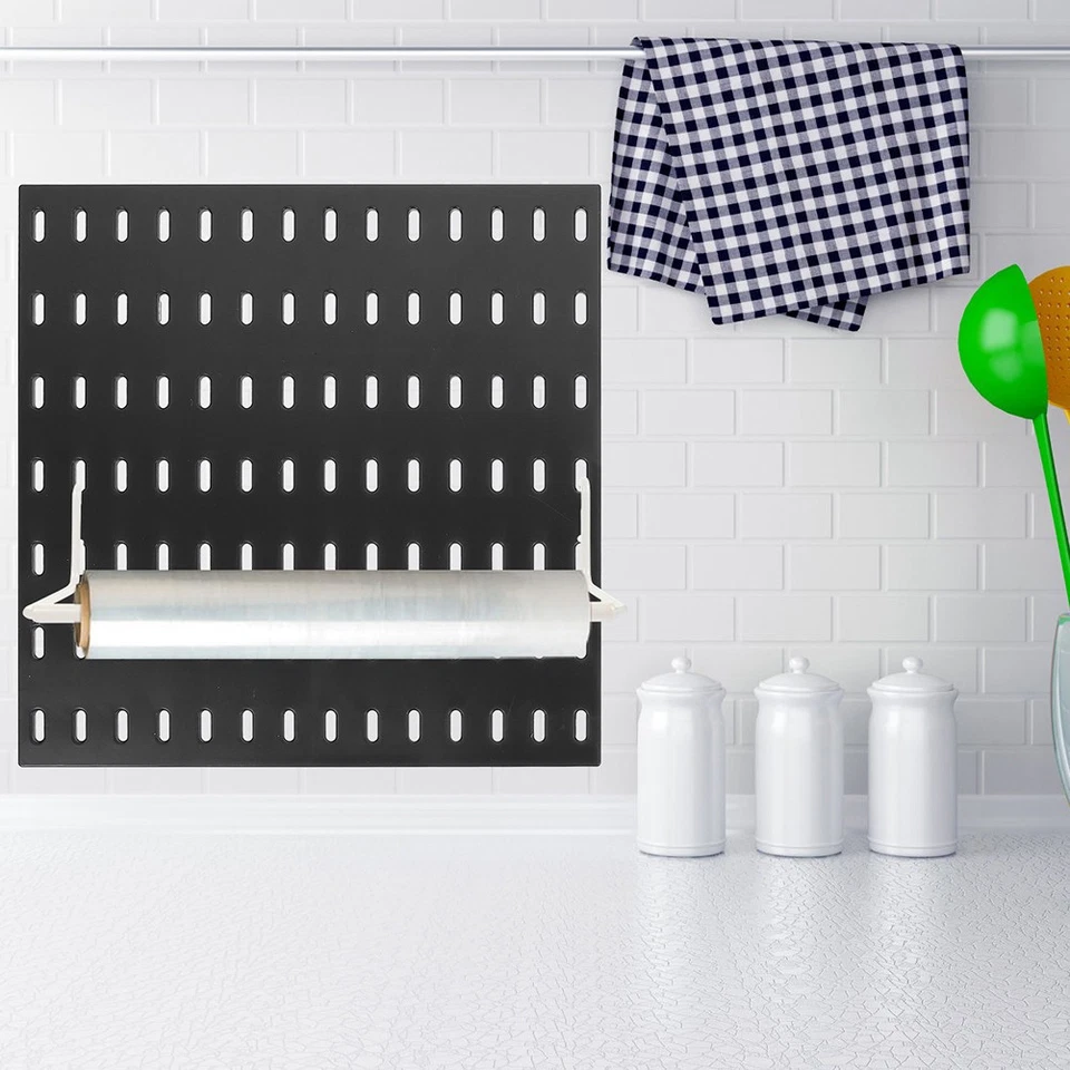  2 Pcs Pegboard Roll Holder Tissue Paper Extendable Towel Rack Kitchen - Image 2 of 4