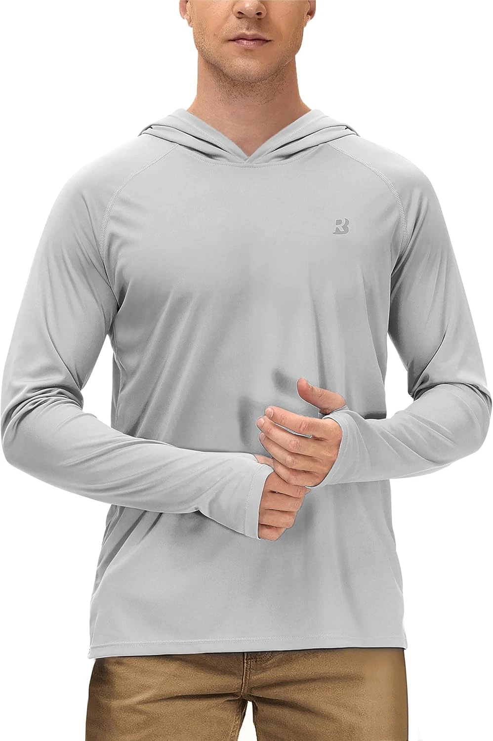 Mens UPF 50+ Long Sleeve, Sun Hoodie Fishing Shirts for Men, UV Protection Hoode