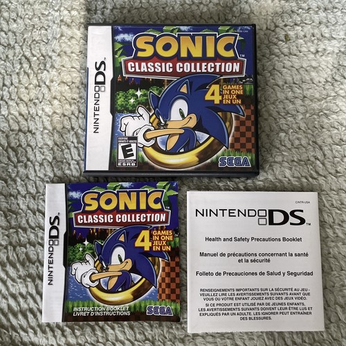 Sonic Classic Collection (Nintendo DS, 2010) Case and Manual Only No Game Mint