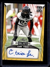 2023 Leaf Draft #BA-CT1 Cory Trice Autographs Gold