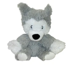 Warmies Wolf Husky Dog Plush 9" Microwavable Stuffed Animal Lavender Scented