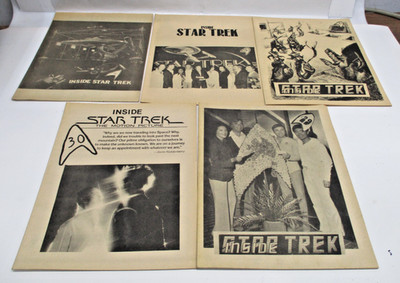 1978 Lot 5 INSIDE STAR TREK Fanzines # 25, 26, 27, 29 & 30 CM6916