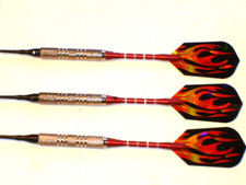 Soft Tip Darts Used, 11 Gram Plated with New Aluminum Shafts Flights 1417