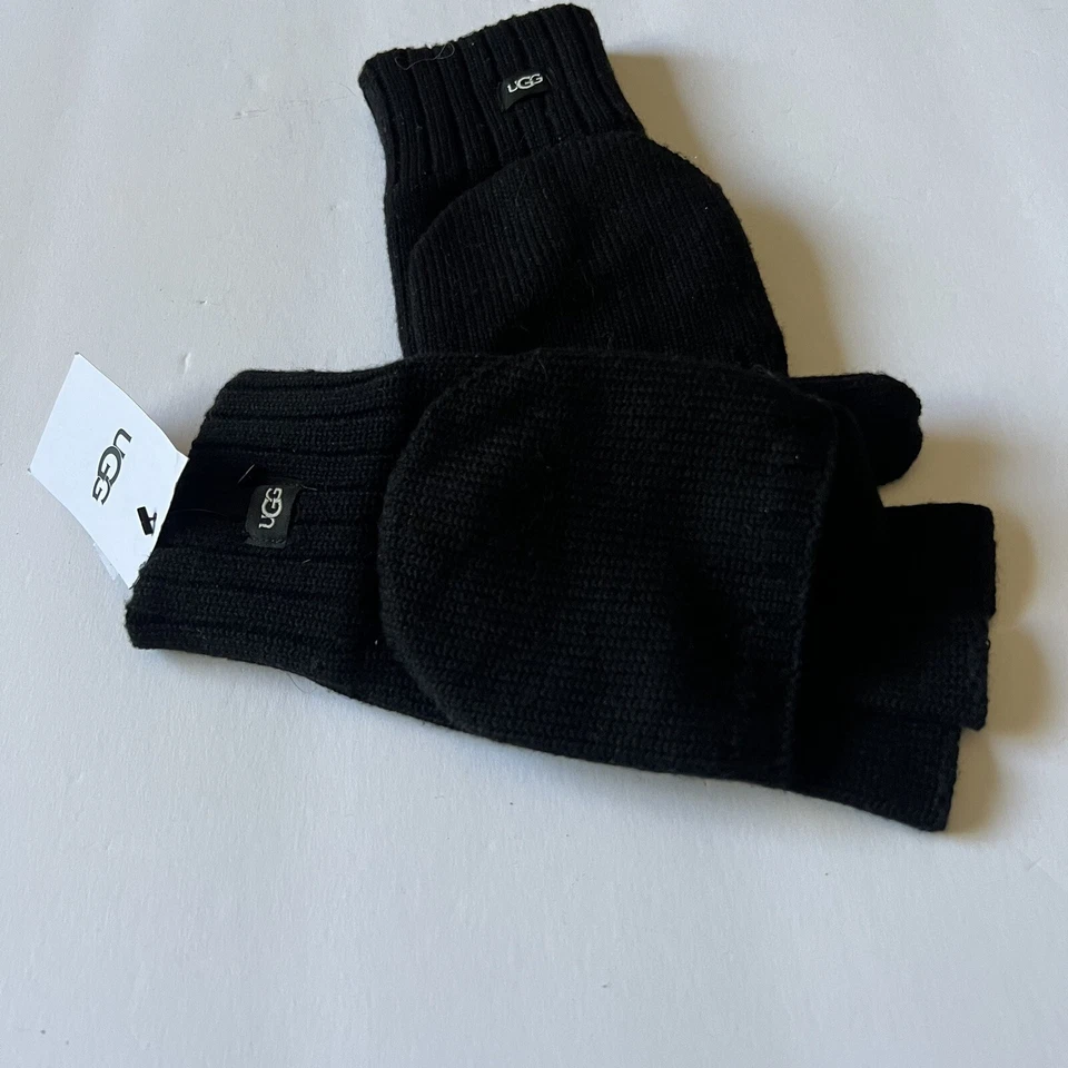 GUANTES SIN DEDOS CONVERTIBLES UGG PARA HOMBRE GUANTES ABATIBLES NEGROS L/XL NUEVOS CON ETIQUETAS Foto 3 de 4