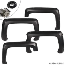 5.8' short Bed Fender Flares Pocket Rivet Fit For 14-18 Chevy Silverado 2500HD