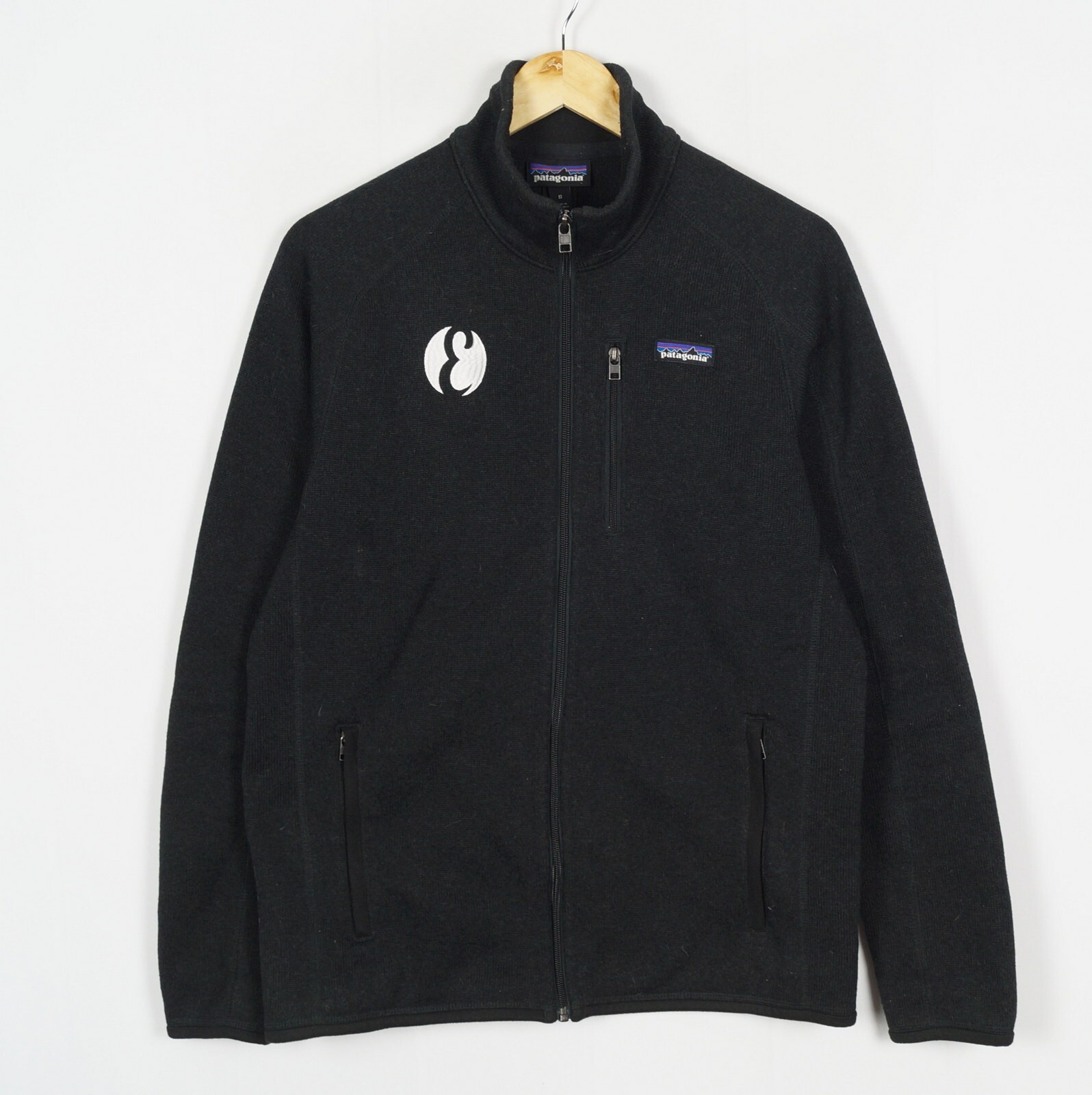 Patagonia Hombre Jersey Talla M Cuello Alto Cremallera Completa Poliéster Fundas