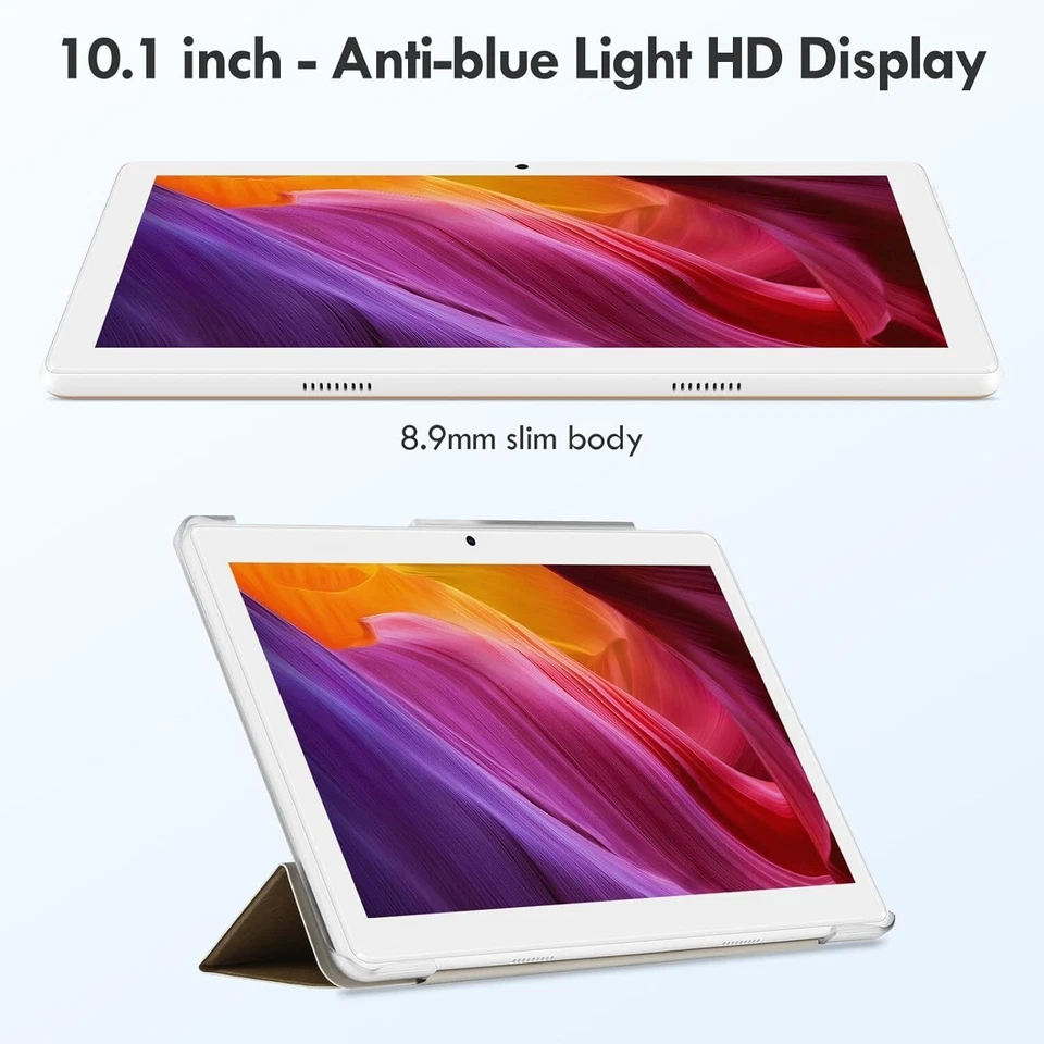 Tablet Android 11 Display 10 '' 256GB Bluetooth 4GB RAM Fotocamera 8MP Oro - Immagine 3 di 4