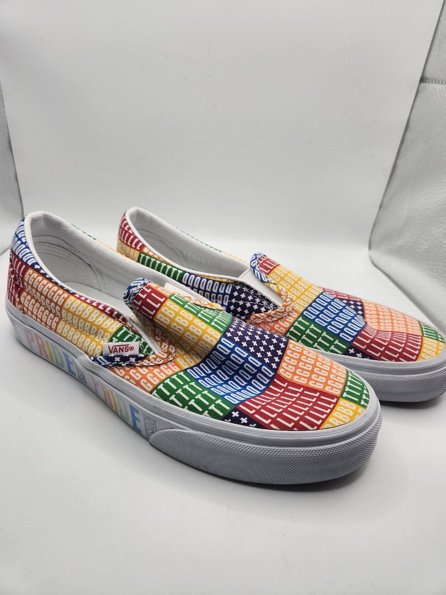 Unisex Men's Women's Vans Classic Slip On Canvas Pride LGBTQ