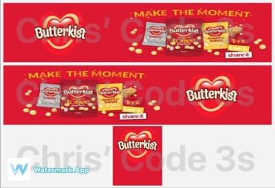 Code 3 selbstklebendes Vinyl Anhänger Aufkleber - Butterkist Popcorn - 1/50 1/76 1/148