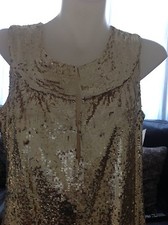 TORY BURCH GOLD SEQUIN DRESS KYLIE SIZE USA 6 BRAND NEW WITH TAGS RRP$750 USD!