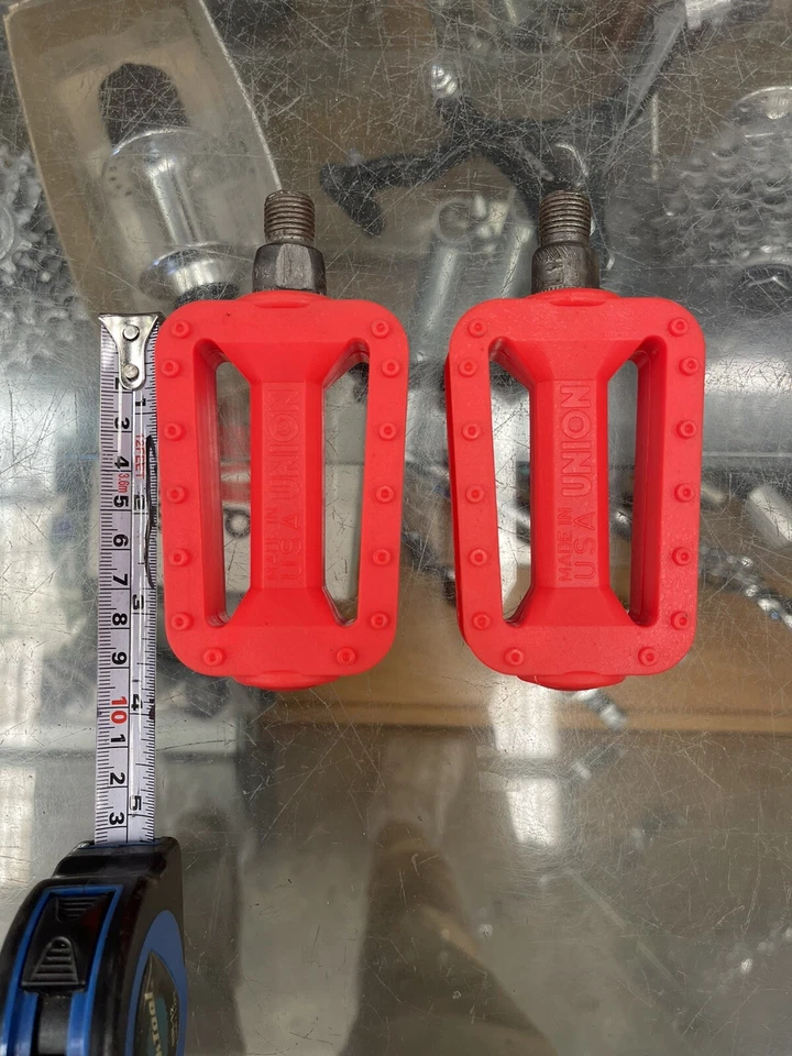 Детские велосипедные педали 1/2 неоновые оранжевые/красные - Изображение 2 из 4