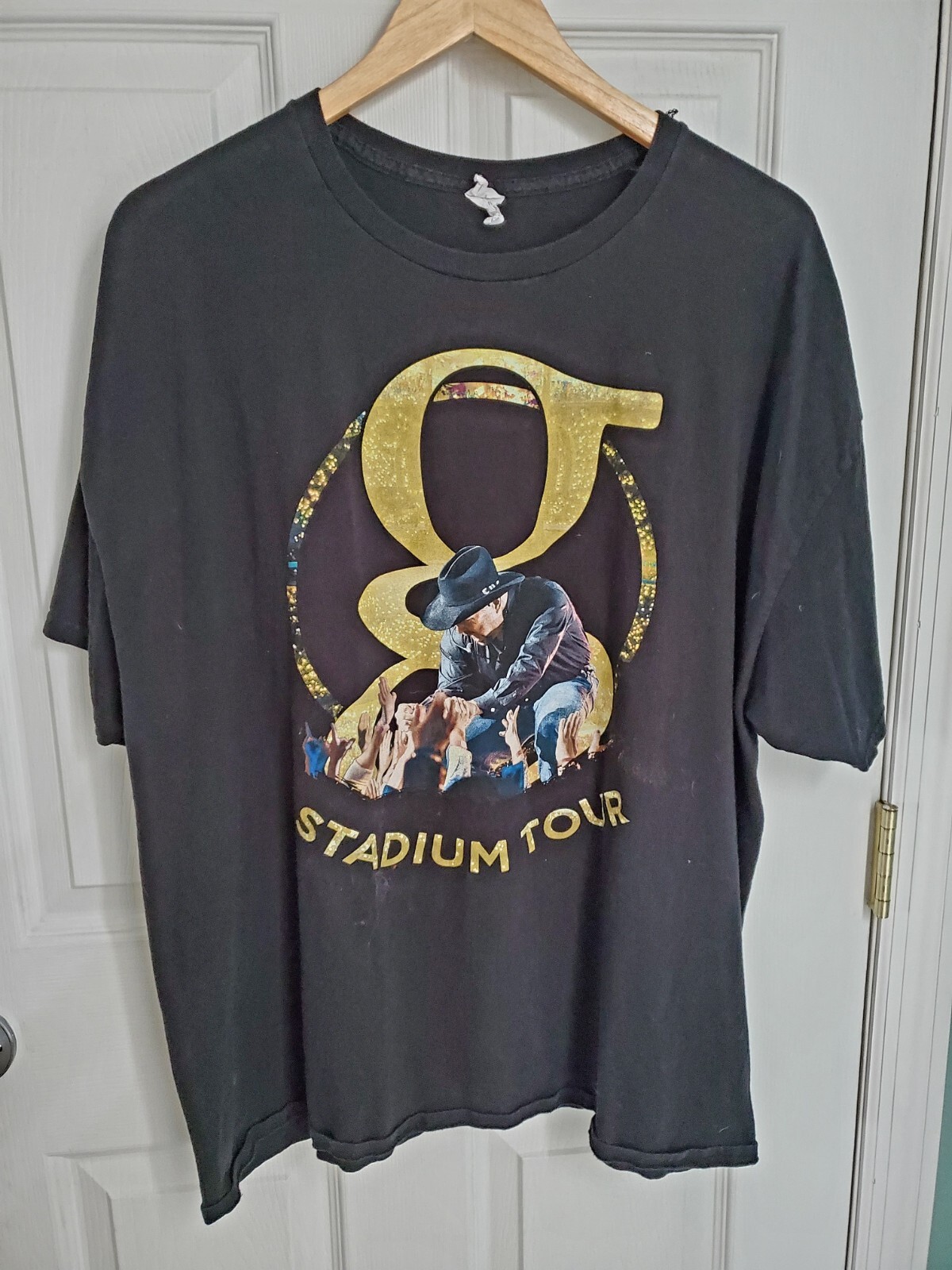 GARTH BROOKS Stadium Tour Black Short Sleeve Hanes T Shirt Men's 2XL
