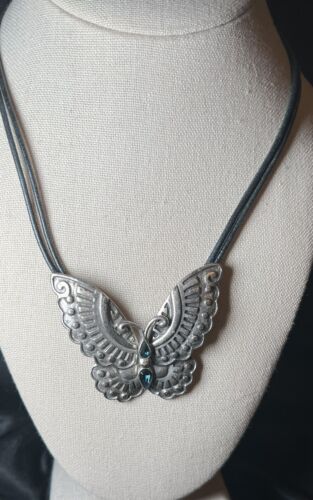 Gorgeous Chico's Large Butterfly Silver Tone With 