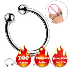 Newest Stainless Steel Metal Silver Ring Penis Glans Flirt Anti-off Ring