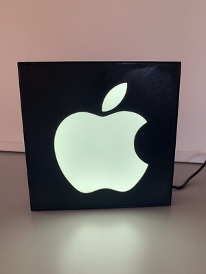 3D Gedruckt Apple USB LED Beleuchtung Schreibtisch Schild Lampe Plakette 