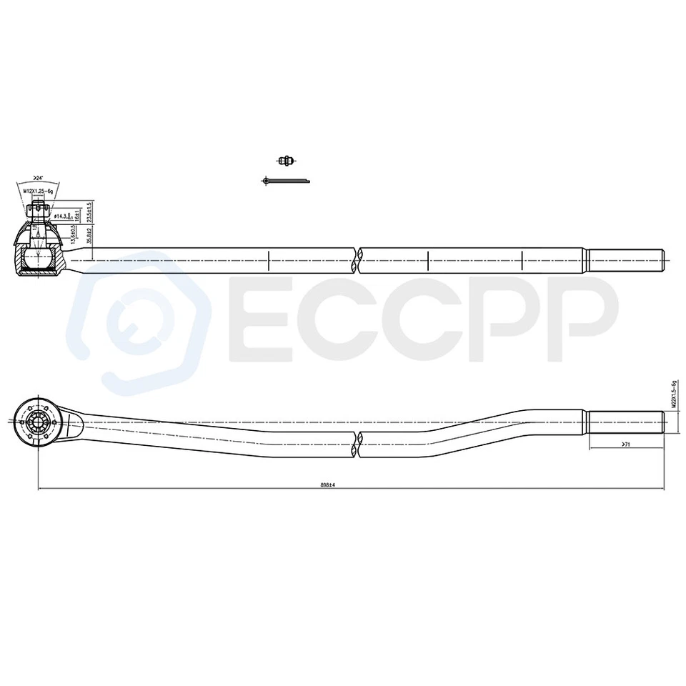 Barra de dirección delantera 7 piezas para Jeep Grand Cherokee 93-1998 5,2 L Foto 3 de 4