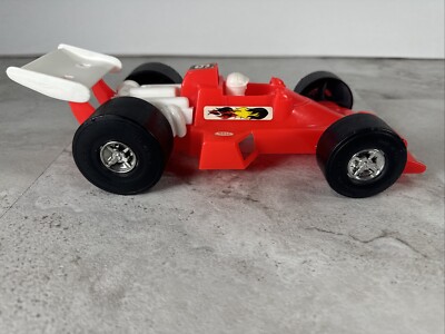 Vintage Tim-Mee Toys Formula 1 Race Car Red USA Bell Helmets Champion 1970s