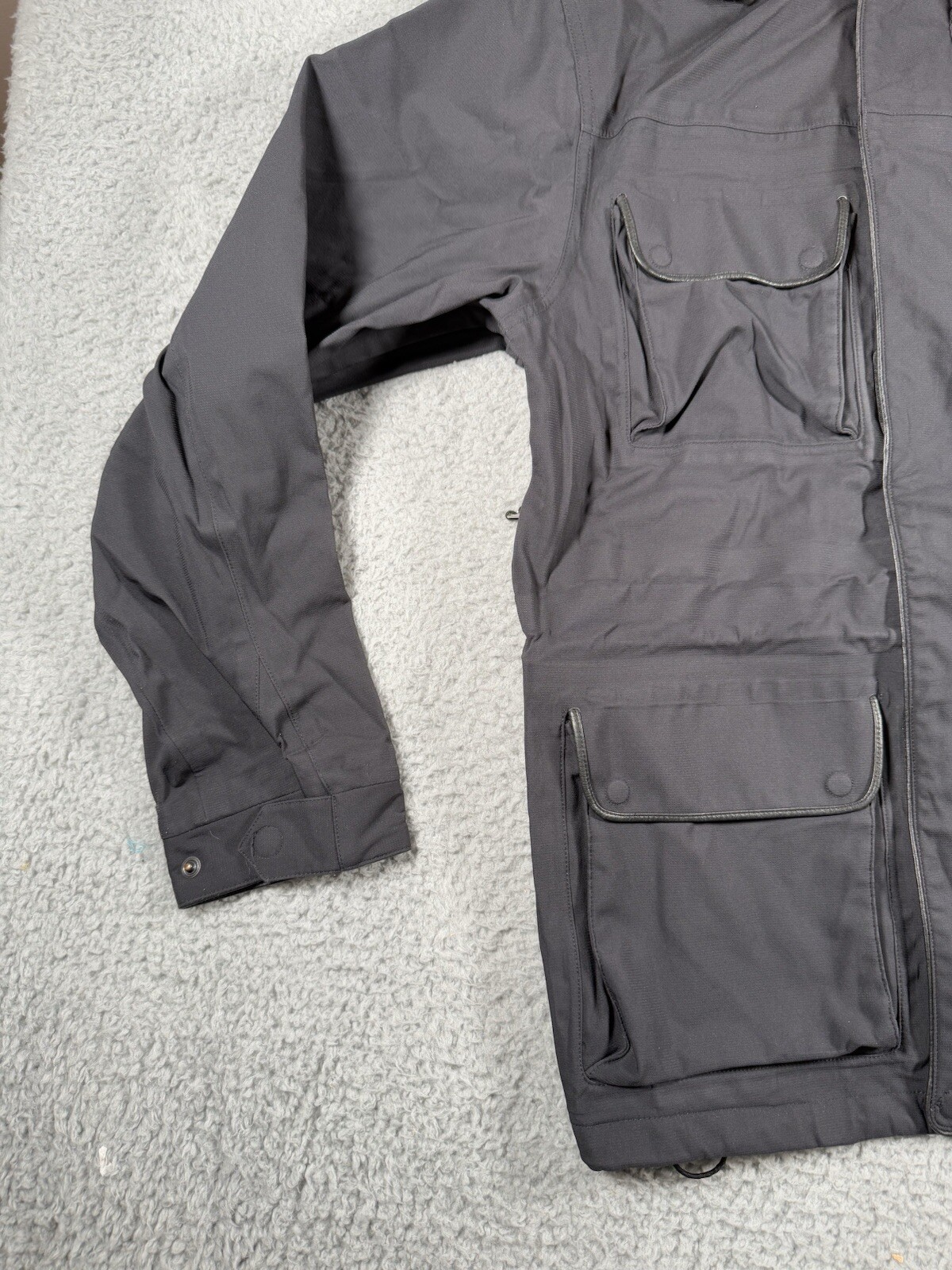 SACAI X NIKE Giacca Nike AF1 '82 vintage uomo grande nera Chore full zip bottoni logo tasche