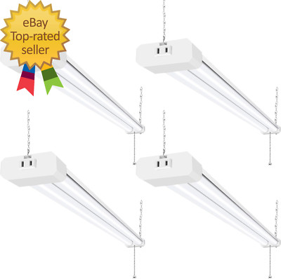 4 Pack 4FT LED Shop Light, Linkable Utility Shop Lights, 42W, 5000K Daylight Whi