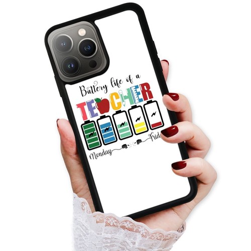 Anti fingerprint For iPhone SE XS XR Max 5 6 7 8 Plus Retro Graphic Teacher Life - Picture 17 of 25