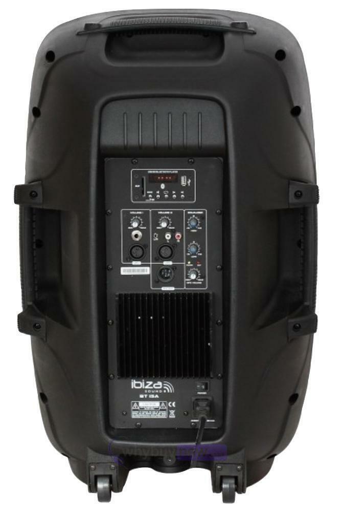 Pack PA - LED / FM / USB / SD / BLUETOOTH - 15 / 38cm 1000W - Ibiza Sound  PKG15A-SET