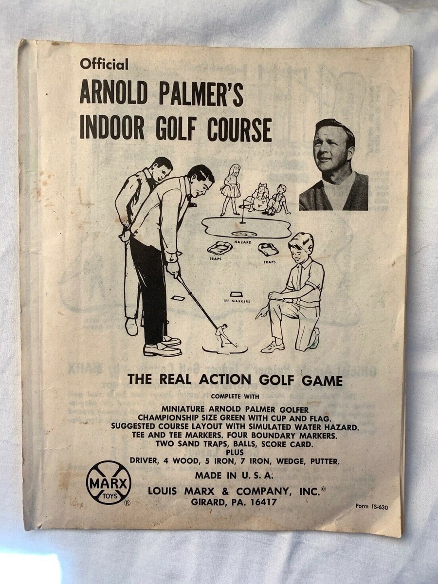 Vintage Arnold Palmer's Indoor Golf Game Complete Signature on
